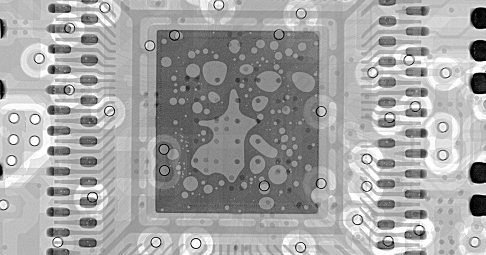 Inspeksi sinar-X dan analisis sambungan solder pada perakitan PCBA